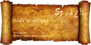 Szép Ábel névjegykártya