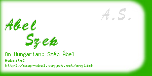 abel szep business card